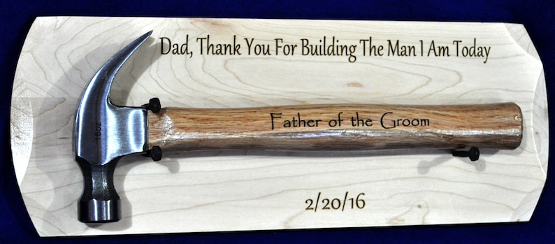 Father Of The Groom Gift For Dad Stepfather Grandfather Gift Engraved Hammer Groomsmen Gift To Dad From Son Great Gift for Dad image 2