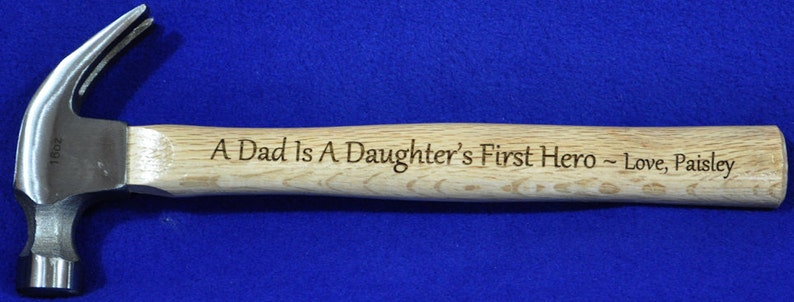 Father Of The Bride Gift To Dad From Bride Engraved Hammer Wedding Gift For Dad Birthday Gift Dad To Dad From Daughter Hammer image 2