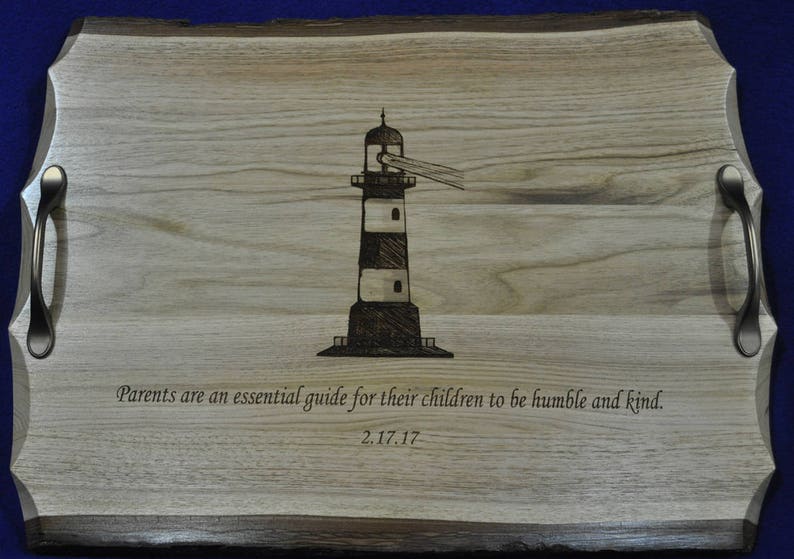 Wedding Gift To Parents Lighthouse Gift Serving Tray Parents Of The Bride Gift Parents Of The Groom Gift Gifts For Parents Gifts image 3