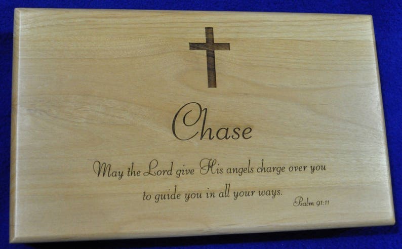 Confirmation Gift Graduation Gift Communion Gifts Gift For Godchild Bible Verse Gift Keepsake Box Gift For Young Man Valet Box image 2