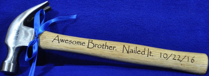Gift For Brother Best Man Gift Birthday For Brother Engraved Hammer Brother In Law Gift Hammer Gift For Brother Best Man Gift image 4