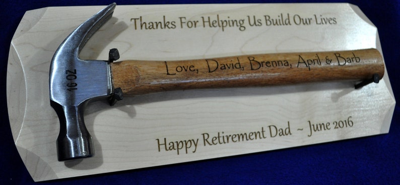 Retirement Gift For Dad Personalized Retirement Gift Retirement Plaque Ceremonial Gift Gift For Retirement Retirement Gifts image 3