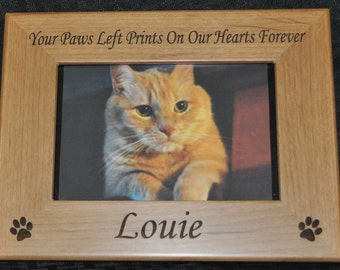 Sympathy Gifts For Pets, Pet Frame, Pet Loss Frame, Cat Frame, Personalized Pet Frame, Loss of Cat, Cat Loss Gift, Pet Gift, Pet Lover Gift