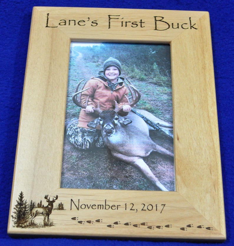 First Buck First Deer Deer Hunting Frame Custom Frame 1st Deer Childs First Deer Frame Hunting Deer Frame Deer Hunting image 2