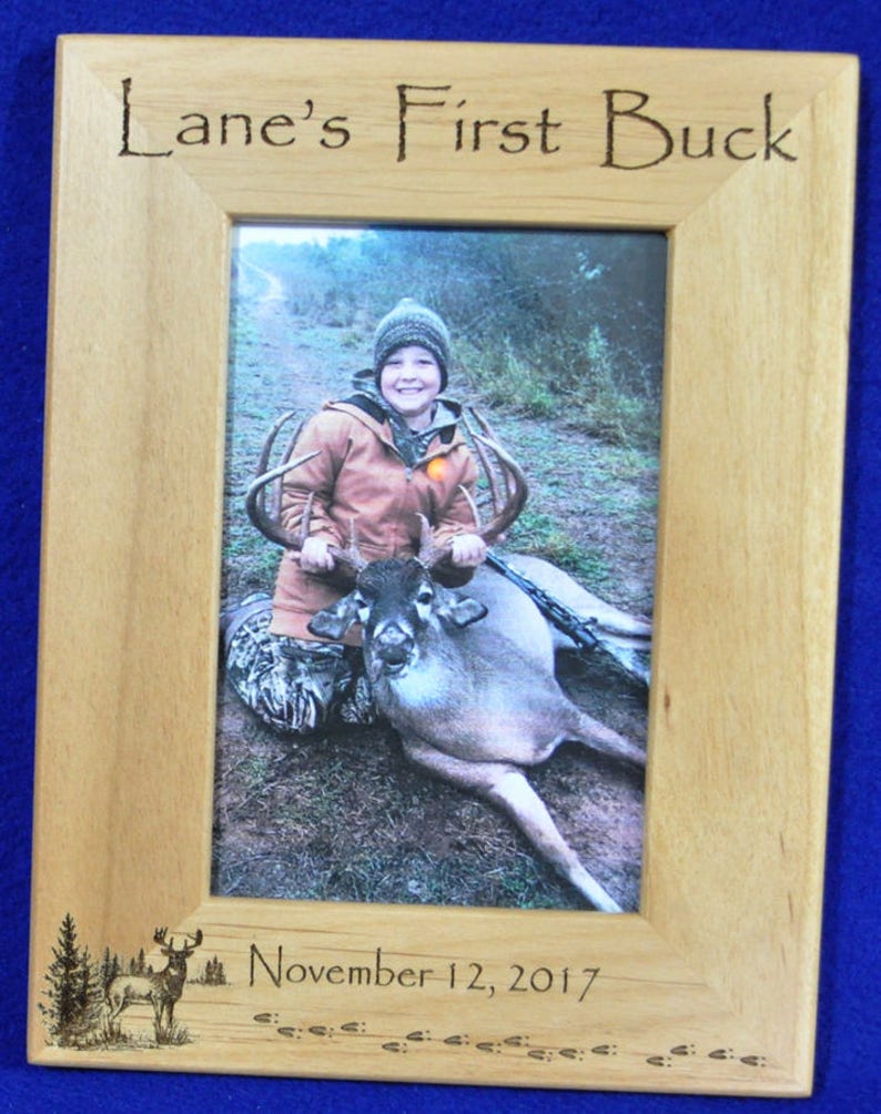 First Buck First Deer Deer Hunting Frame Custom Frame 1st Deer Childs First Deer Frame Hunting Deer Frame Deer Hunting image 4