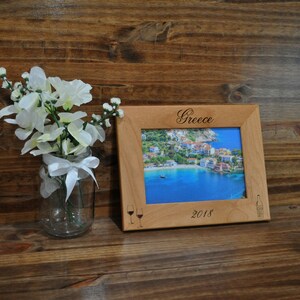 Vacation Frame ~ Vacation Gift ~ Custom Picture Frame ~ Engraved Frame ~ Personalized Frame ~ Wedding Gift ~ Honeymoon Frame ~ Vacation ~