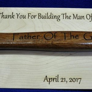 Father Of The Groom Gift Parents Of The Groom Gift Stepfather Of The Groom Gift For Parent Of The Groom Custom Engraved Hammer image 3