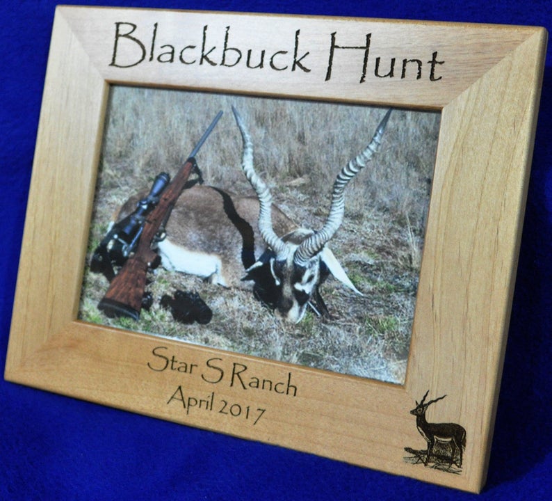 Hunting Black Buck Hunting Hunting Frame Hunting Gift Gift For Hunter Hunting Picture Frame Black Buck Hunter First Hunt Gift image 3