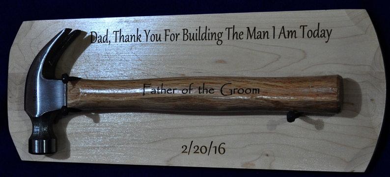 Father Of The Groom Gift For Dad Stepfather Grandfather Gift Engraved Hammer Groomsmen Gift To Dad From Son Great Gift for Dad image 3