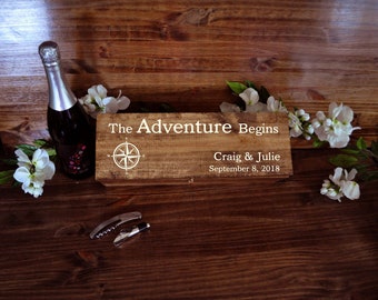Wedding Gift For Couple, Wine Box, Custom Wine Box, Personalized Box, Keepsake Box, Wine Gifts, Housewarming Gifts, Adventure Gifts, Wedding