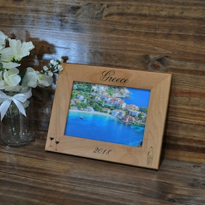 Honeymoon Picture Frame, Wedding Gift , Vacation Frame, Custom Gift For Bridal Shower, Special Frame For Trip, One Of A Kind Wedding Gift