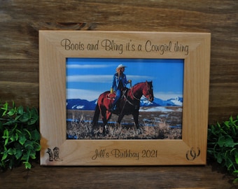 Cowgirl Frame ~ Horses ~ Horse Frame ~ Horse ~ Custom Picture Frame ~ Frame ~ Horse Lover Gift ~ Best Friend Gift ~ Frames ~ Western Frame