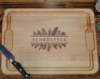 Personalized Cutting Board | Christmas Gifts For Family | Personalized Wedding Gift | Last Name Gifts | Anniversary Gifts | Cutting Boards