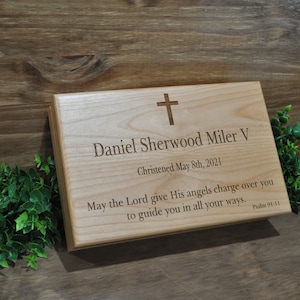 Christening Gift, Baptism Gifts, Confirmation Gift, Graduation Gift, Communion Gifts, Gift For Godchild, Bible Verse Gift, Keepsake Box, Box