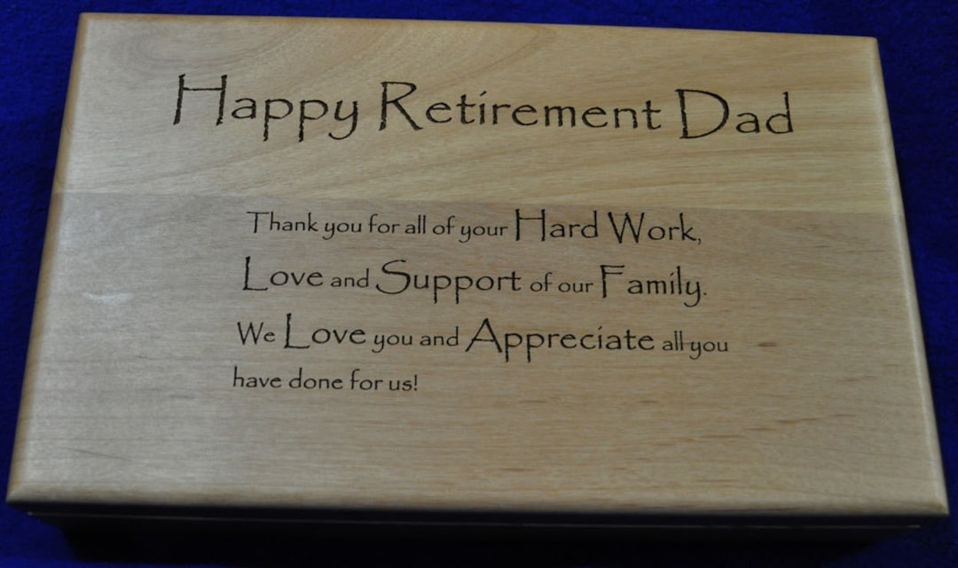 Retirement Gift Retirement Gift for Dad Engraved Wood Etsy