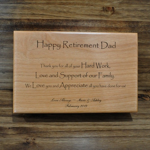 Retirement Gift for Dad Personalized Retirement Gift Etsy