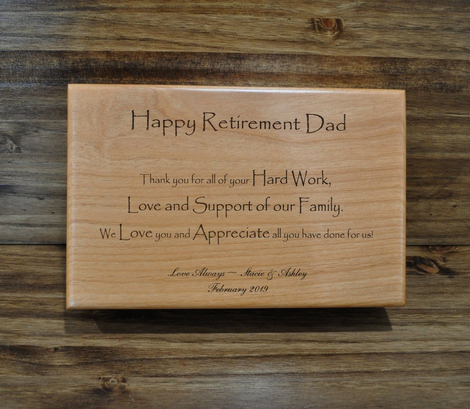 Retirement Gift For Dad Retirement Gift Engraved Wood - Etsy Australia