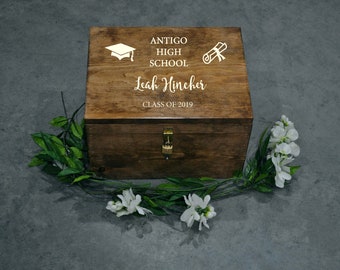Card Box For Graduation, Class Of 2026, Keepsake Box For Graduate, Locked Box For College Room, High School Graduation, Boxes For Graduation
