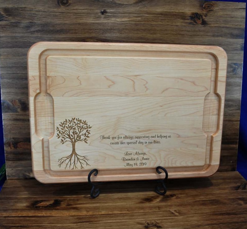 Wedding Gift For Parents Parents Of The Groom Gift Custom Cutting Board Parents Of The Bride Gift Gifts For Parents Wedding Gifts image 3