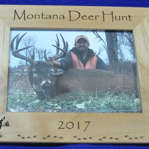 Deer Hunting Hunting Frame Hunting Gift Gift For Hunter Hunting Picture Frame Free Engraving Your State Engraved Whitetail image 7