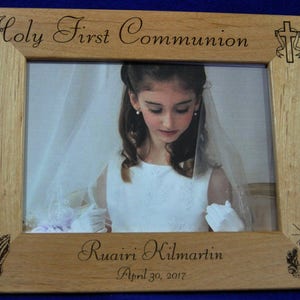 First Communion, Gift For First Communion, 1st Communion, Christian Gifts, Gift For Communion, Religious Gifts, Custom Picture Frames, Frame image 1