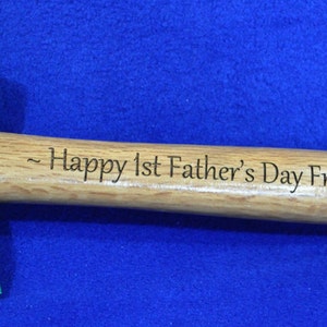 New Dad Gift First Fathers Day Gift For Dad Husband Gift 1st Father's Day Dad Gifts Engraved Hammer Personalized Gift For Dad image 3