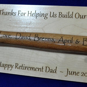 Retirement Gift For Dad Personalized Retirement Gift Retirement Plaque Ceremonial Gift Gift For Retirement Retirement Gifts image 2