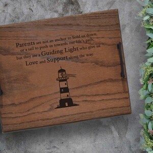 Wedding Gift For Parents | Personalized Serving Tray | Wood Serving Tray | Parents Of The Bride Gift | Gift For Grooms Parents | Lighthouse
