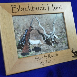 Hunting Black Buck Hunting Hunting Frame Hunting Gift Gift For Hunter Hunting Picture Frame Black Buck Hunter First Hunt Gift image 2