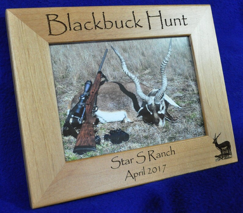 Hunting Black Buck Hunting Hunting Frame Hunting Gift Gift For Hunter Hunting Picture Frame Black Buck Hunter First Hunt Gift image 2