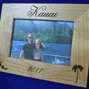 Vacation Frame Vacation Gift Engraved Frame Wedding Gift Honeymoon Frame Custom Frame Picture Frames Personalized Frames image 3