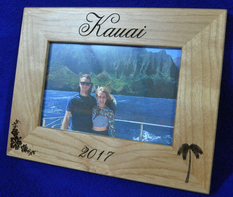 Vacation Frame Vacation Gift Engraved Frame Wedding Gift Honeymoon Frame Custom Frame Picture Frames Personalized Frames image 3