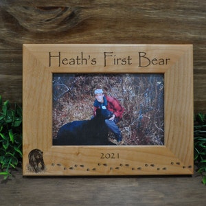 Bear Hunting Frame ~ Hunting Frames ~ Hunting Gift ~ Gift For Hunter ~ Hunting Picture Frame ~ Bear Hunter Gift ~ Bear Hunting ~ First Bear
