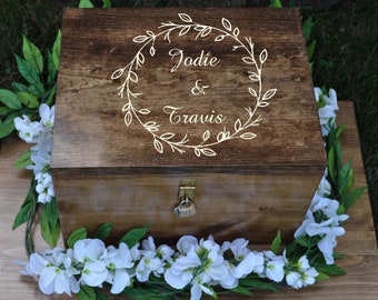 Wedding Ceremony Box, Personalized Wine Box, Time Capsule, Custom Wine Box, Double Wine Bottle Box, Wine Ceremony, Wedding Vow Holder, Box