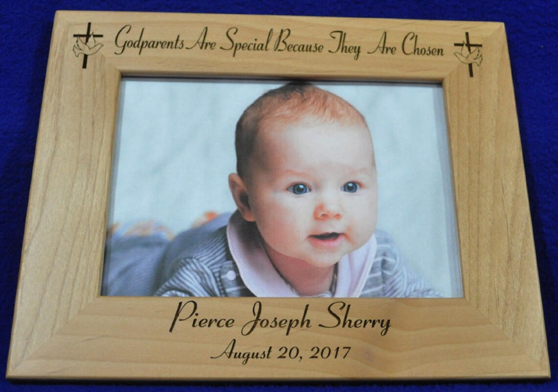 Godparent Gift Baptism Gift Baptism Frame Godfather Gift Etsy