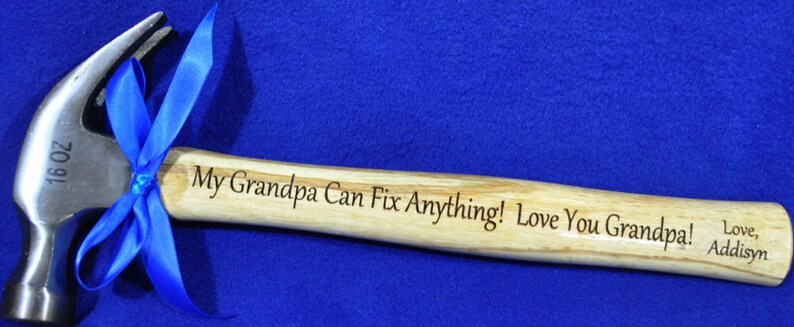 Engraved Hammer Grandfather Gift Personalized Hammer Grandpa Birthday Gift For Grandpa Grandpa Gift Great Gift for Grandpa image 2