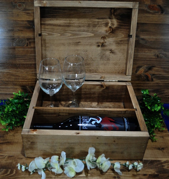 Personalized Wine Box Wedding Ceremony Box Time Capsule Custom