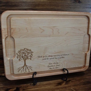 Wedding Gift For Parents Parents Of The Groom Gift Custom Cutting Board Parents Of The Bride Gift Gifts For Parents Wedding Gifts image 1