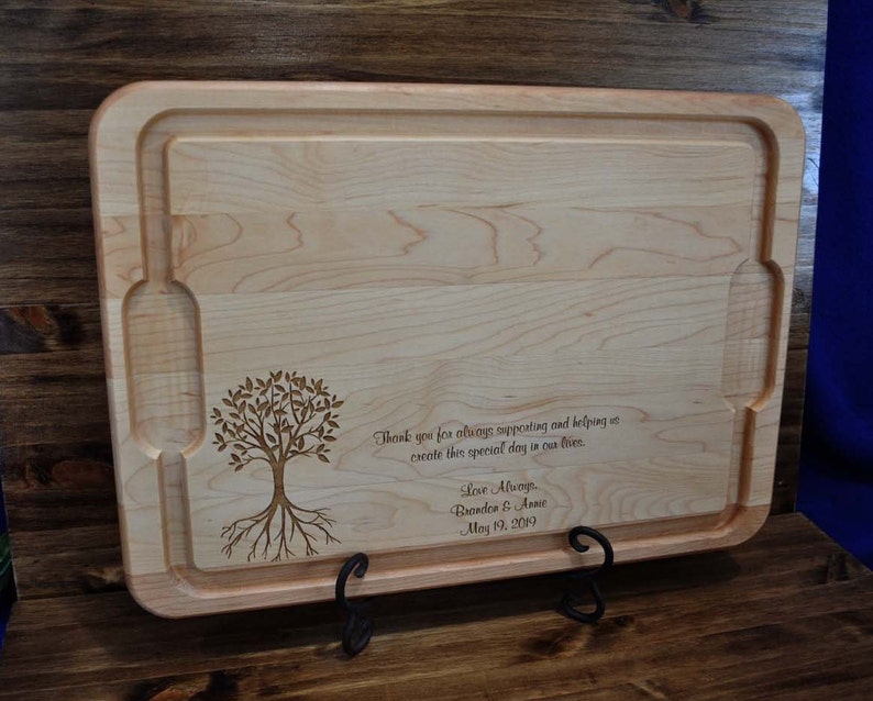 Wedding Gift For Parents Parents Of The Groom Gift Custom Cutting Board Parents Of The Bride Gift Gifts For Parents Wedding Gifts image 1