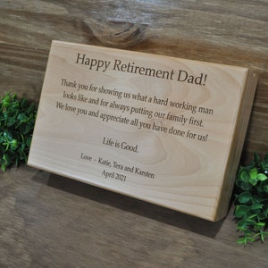 Retirement Gift For Dad | Retirement Gift | Engraved Wood Valet Box | Custom Wood Box | Gift For Dad | Personalized Box For Dad | Retirement