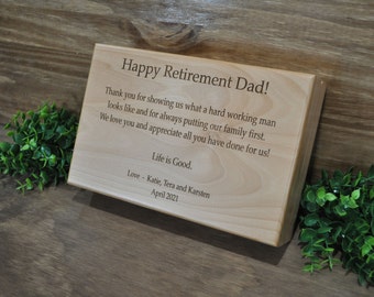 Retirement Gift for Dad Retirement Gift Engraved Wood Valet