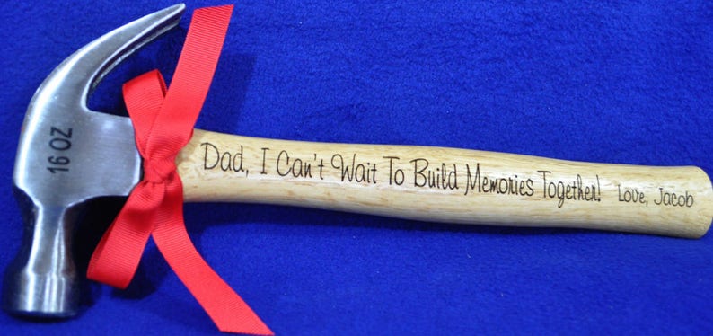Engraved Hammer Gift For Husband New Dad Gift Birthday Gift For Dad Dad Gift To Dad From Baby To Dad From Son Gifts for Dad image 2