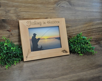 Memorial Gift ~ Funeral Gift ~ Sympathy Gift ~ In Loving Memory ~ Sympathy Frames ~ Gift For Loss ~ Personalized Frame ~ Fishing Memorial
