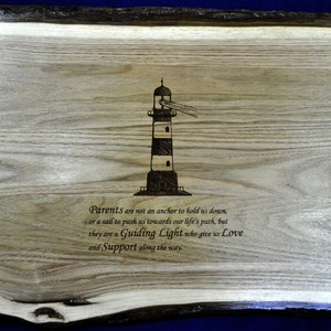 Wedding Gift To Parents Wedding Gift Lighthouse Gift Engraved Serving Tray Parents Of The Bride Gift Parents Of The Groom Gift image 3