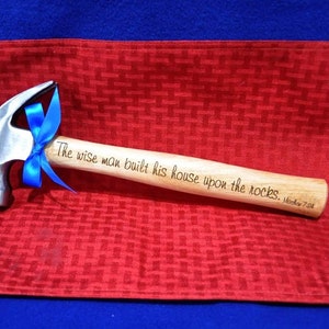 Christian Gift ~ Gift For Pastor ~ Gift For Clergy ~ Engraved Gift For Pastor ~ Engraved Hammer ~ Church Worker Gift ~ Bible Verse Gifts ~