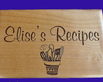 Christmas Gift For Mom ~ Christmas Gift For Grandma ~ Bridal Shower Gift ~ Recipe Box ~ Engraved Recipe Box ~ Gift For Mom ~ Birthday Gifts