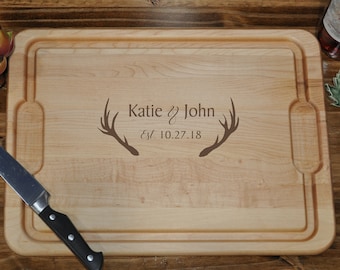 Deer Hunting Themed Wedding, Cutting Board, Charcuterie Boards, Deer Antlers, Buck And Doe, Rusting Wedding, Hunting, Bridal Shower, Wedding