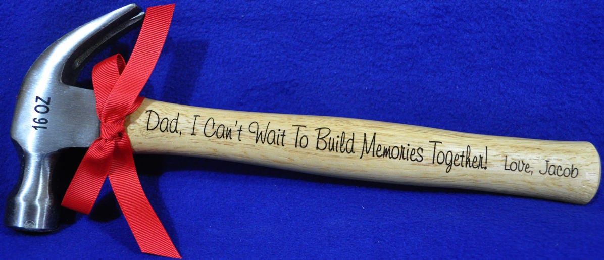 Engraved Hammer Gift For Husband New Dad Gift Birthday Etsy