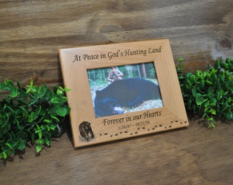 Sympathy Gift For Dad, Bear Hunting, In Memory Of Dad, Sympathy Gift, Sympathy Gift For Bear Hunter, Hunting Frame, Hunting Memorial, Bear