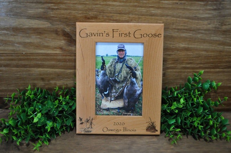 Goose Hunting Hunting Frame Hunting Picture Frame First Hunt Frame Gift For Hunters Gift For Husband Geese Goose Hunting Frame image 1